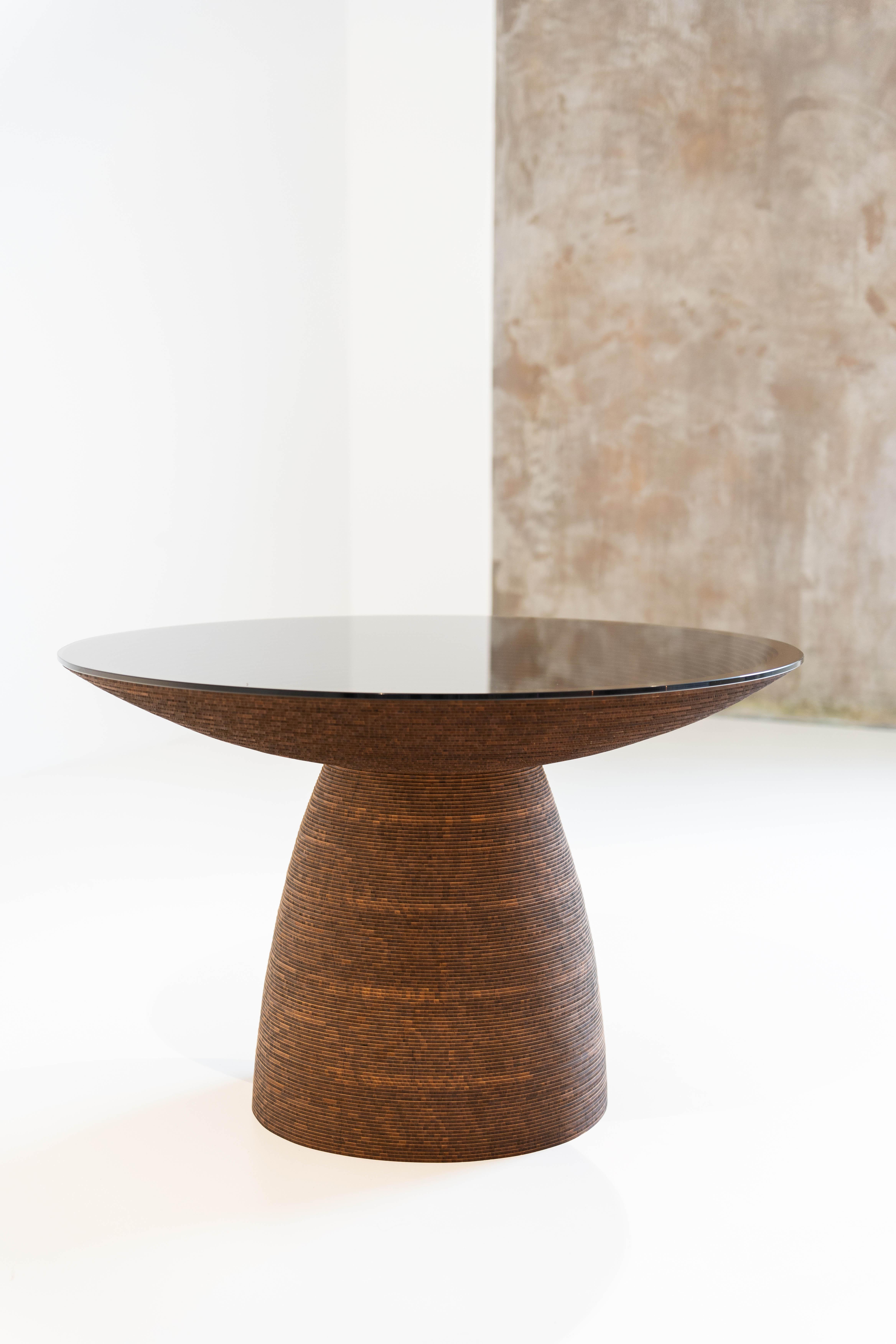 Post-Modern Stratum Saxum Bamboo Dining Table II by Daan De Wit