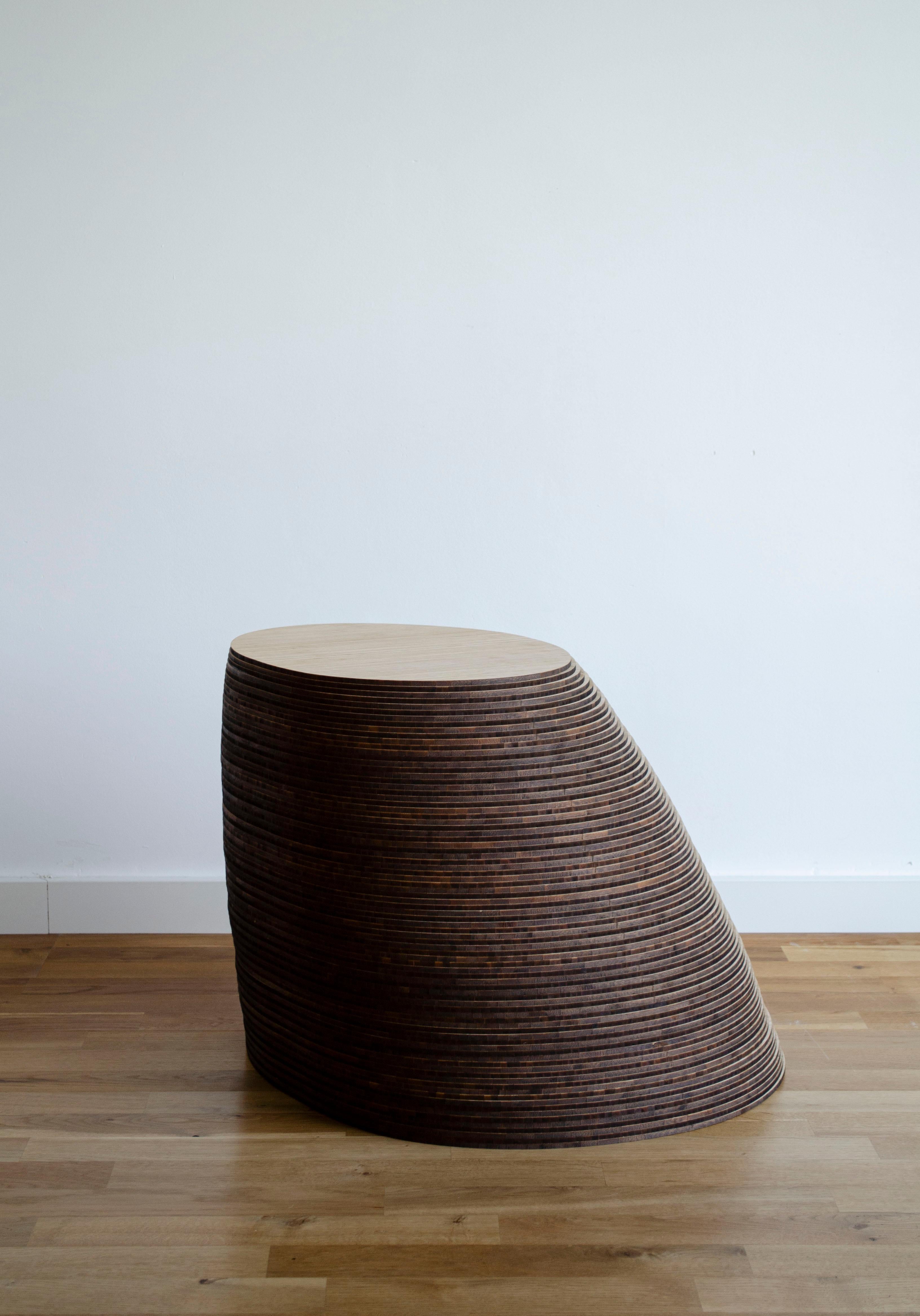 Stratum Saxum Bamboo Stool by Daan De Wit
Limited Edition of 50
Dimensions: D 56 x W 60 x H 45 cm.
Materials: Bamboo.

Sustainable in technique, material, and production.
Stratum Saxum is a collection based on the same technique as the whole Stratum