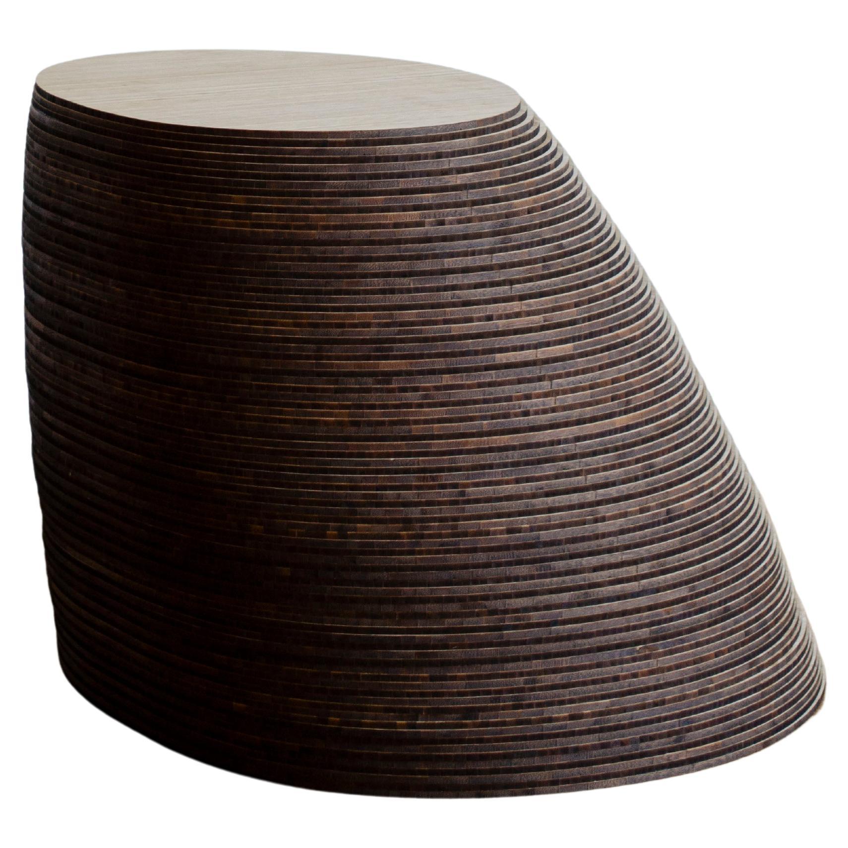 Stratum Saxum Bamboo Stool by Daan De Wit For Sale