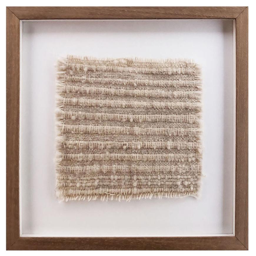 Stratum, Textile White Wall Piece, Unique Piece, Made of Wool