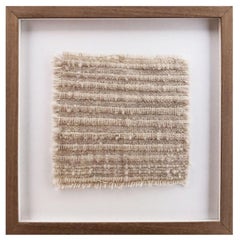 Stratum, Textile White Wall Piece, Unique Piece, Made of Wool