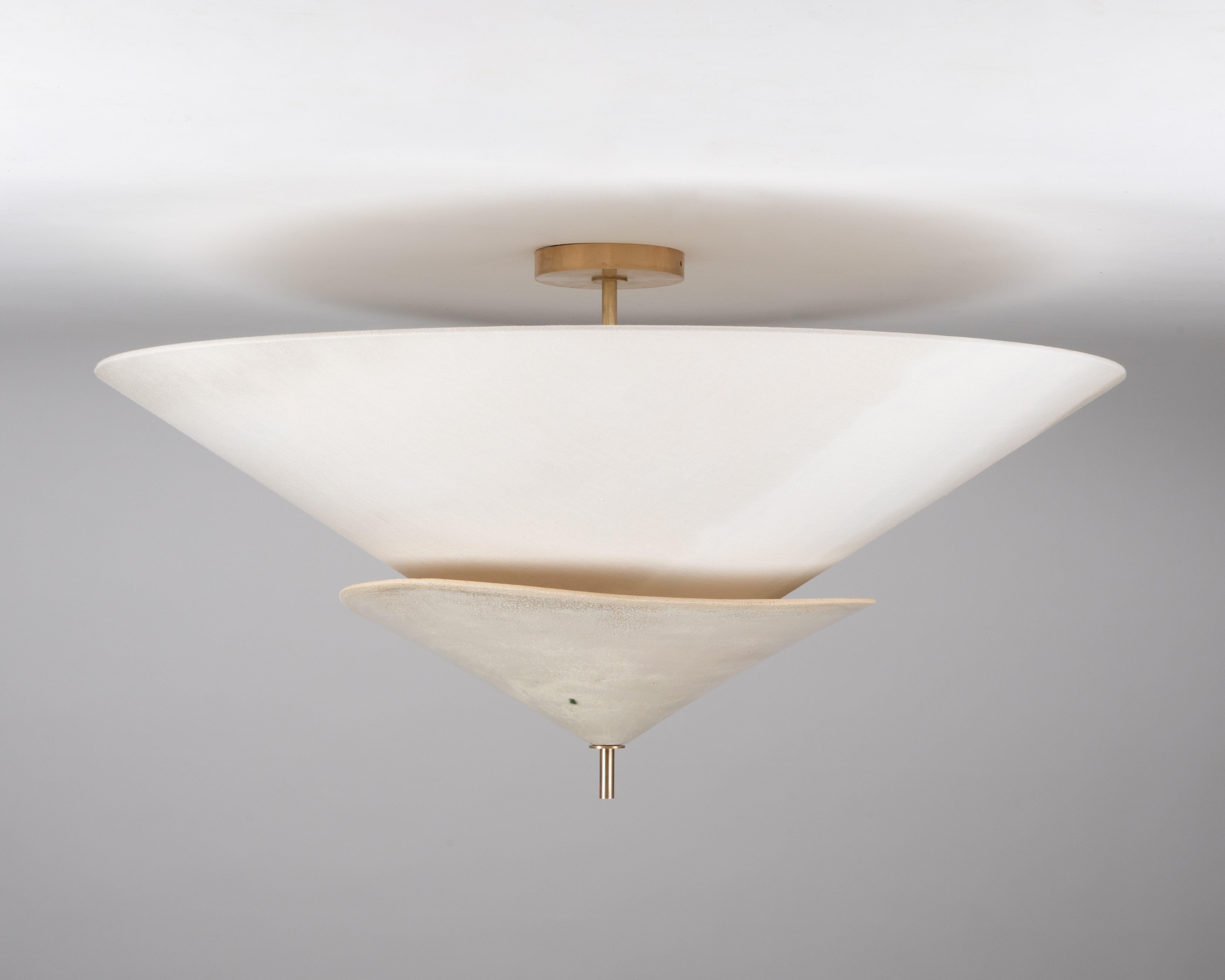 Stratus Ceiling Lamp 50 by Elsa Foulon
Unique piece.
Dimensions: D 20 x W 50 x H 50 cm
Materials: Ceramic, fabric, metal.
All our lamps can be wired according to each country. If sold to the USA, it will be wired for the USA, for instance. 

All of