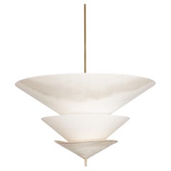 Soft Gradient Three-Tier Felt Contemporary Brass Suspension by Elsa Foulon
