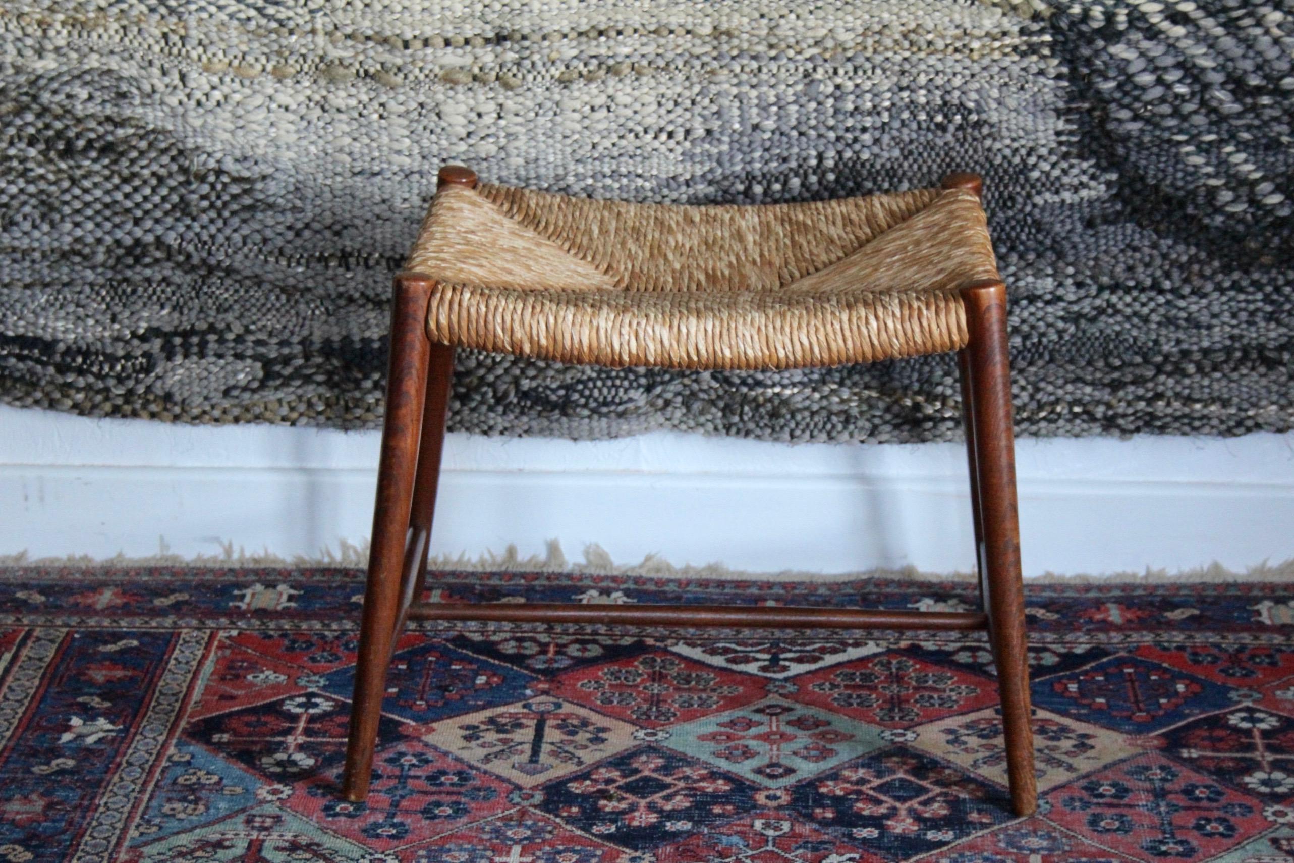 European Straw and wood stool