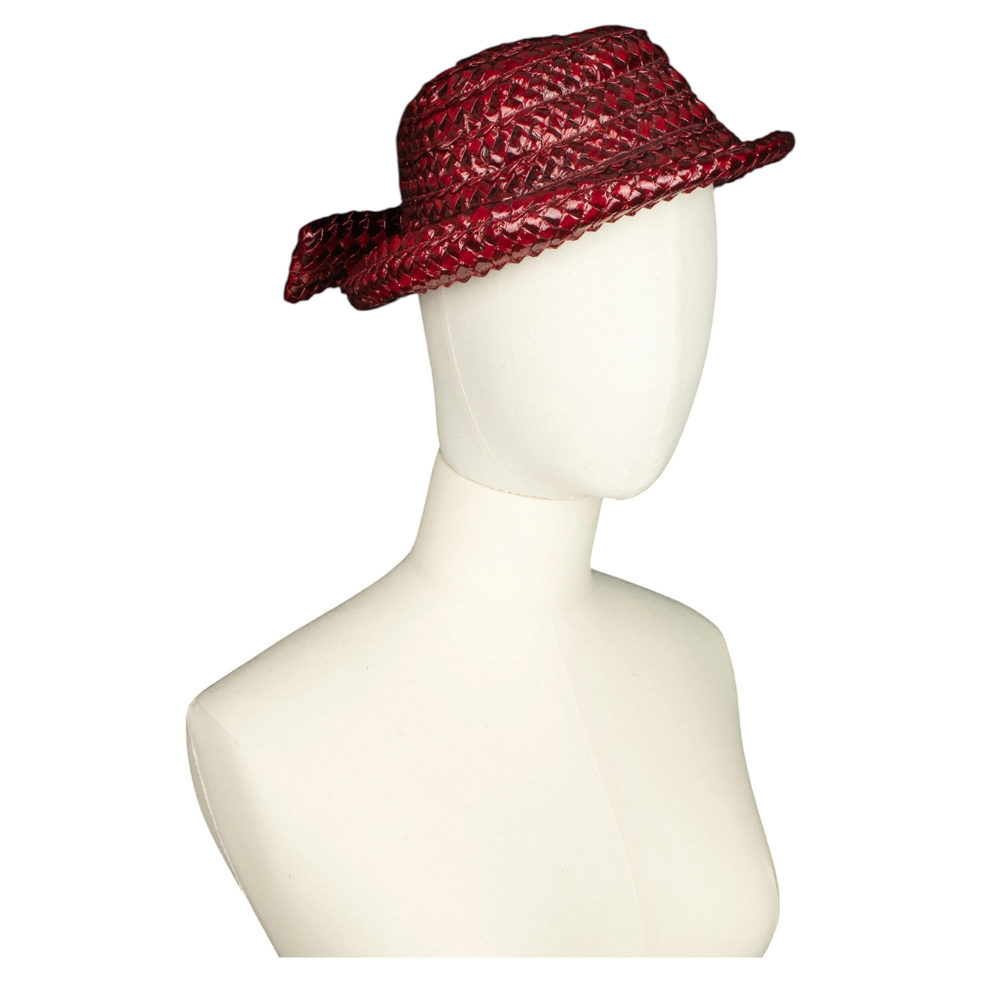 Chapeau de paille de Marie Mercié, vers 1990 en vente