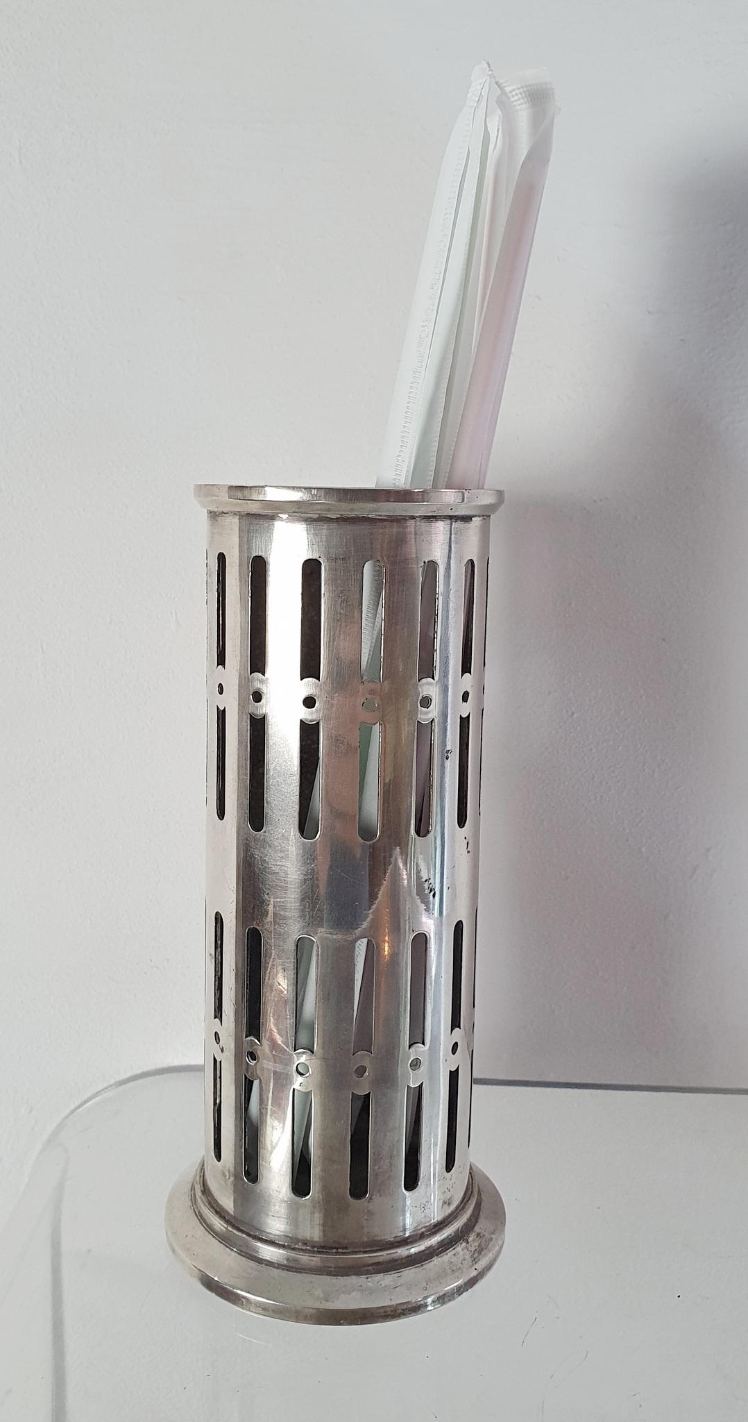Straw Holder by Broggi Milano for Hotel Europa in the manner of Gio Ponti For Sale 1