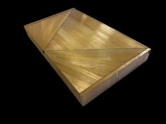 scatola in intarsio di paglia attribuita a Jean-Michel Frank