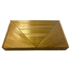 Retro straw marquetry box attributed to Jean Michel Frank