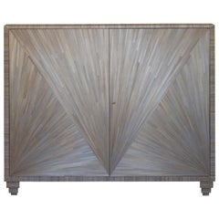 Armadietto in intarsio di paglia, stile Art Déco