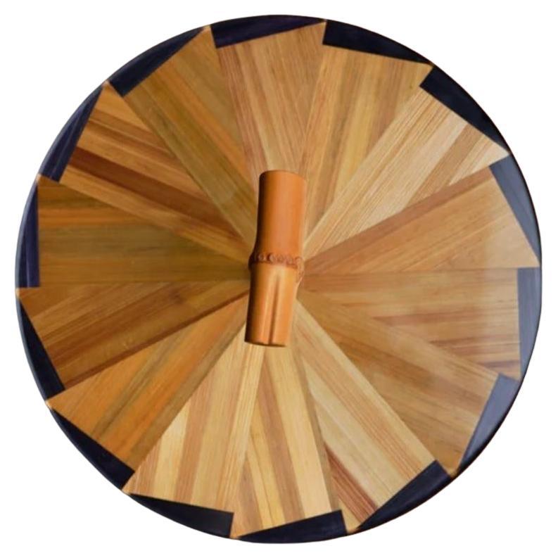 Straw Marquetry Cheese Board, 1970s
