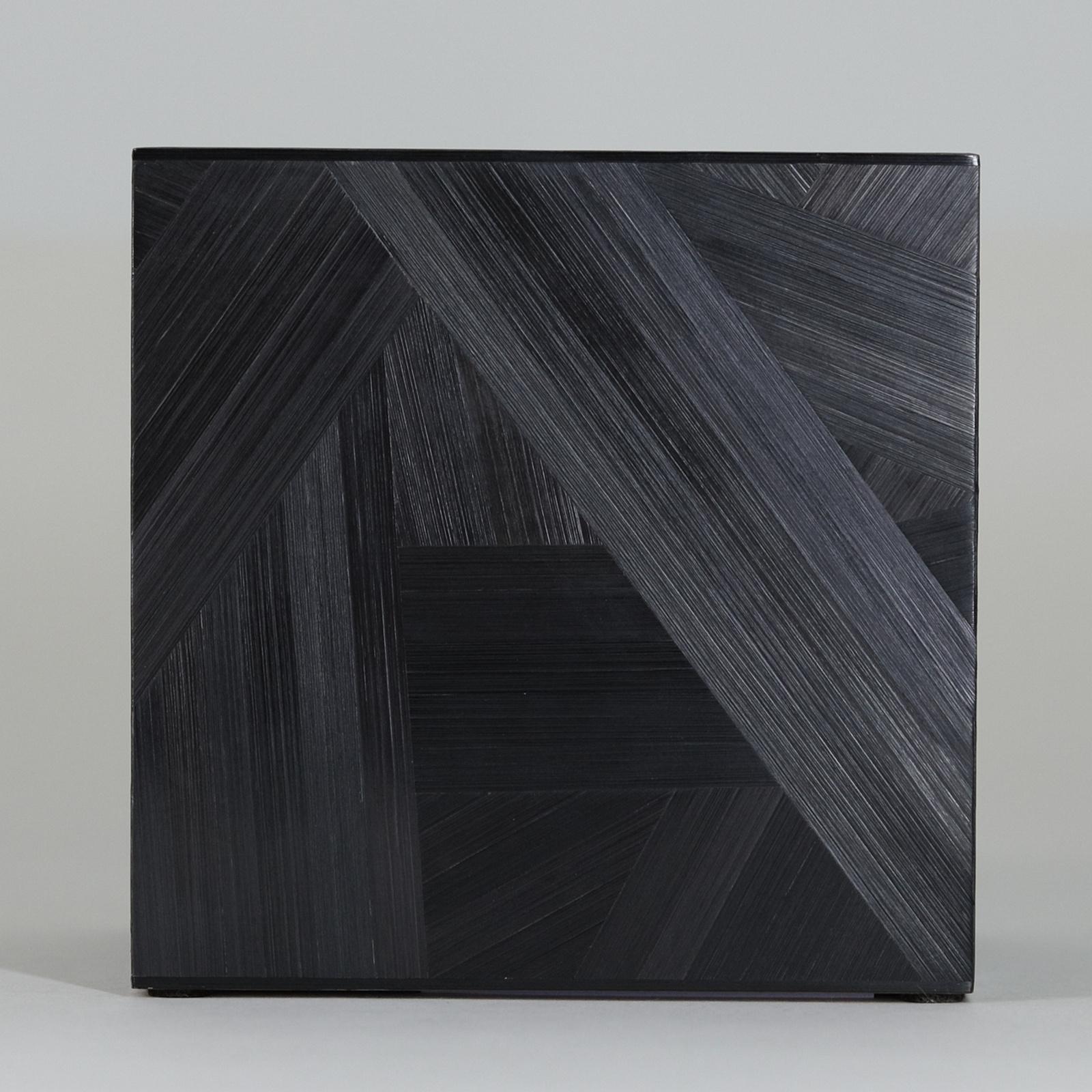 Quadratische Tissue-Box aus Stroh mit Intarsien in Ebenholz von Alexander Lamont (Thailändisch) im Angebot