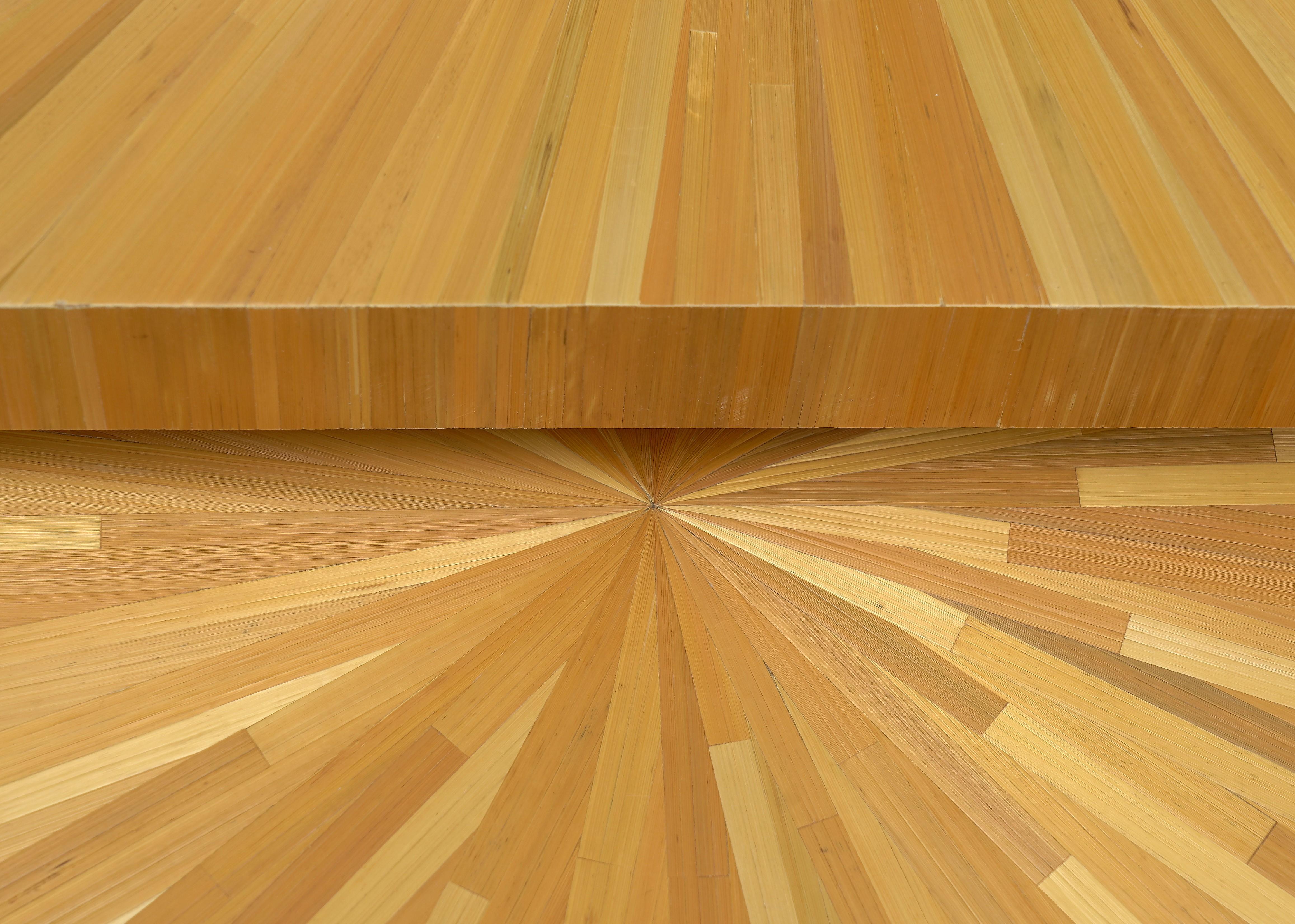 Straw marquetry Nesting Tables in the style of Jean Michel Frank For Sale 1