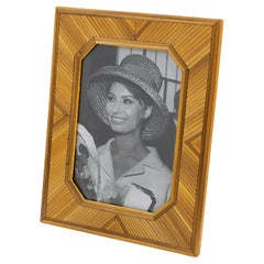 Straw Marquetry Picture Frame, France 1950s