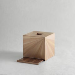 Straw Marquetry Soleil Tissue Box in Burnished Metals Colour by Alexander Lamont