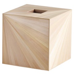 Straw Marquetry Soleil Tissue Box in Burnished Metals Colour by Alexander Lamont