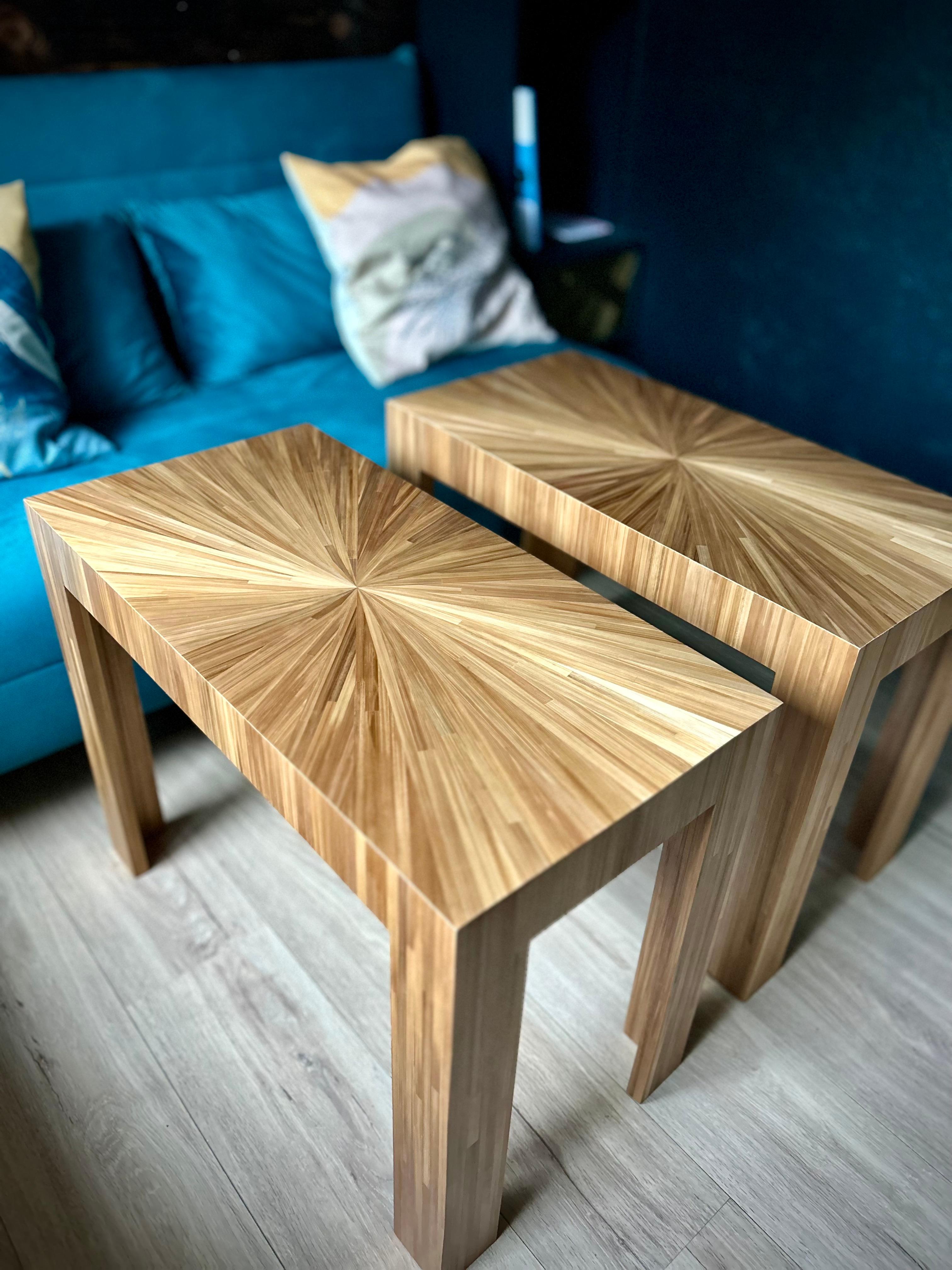 French Straw marquetry table For Sale