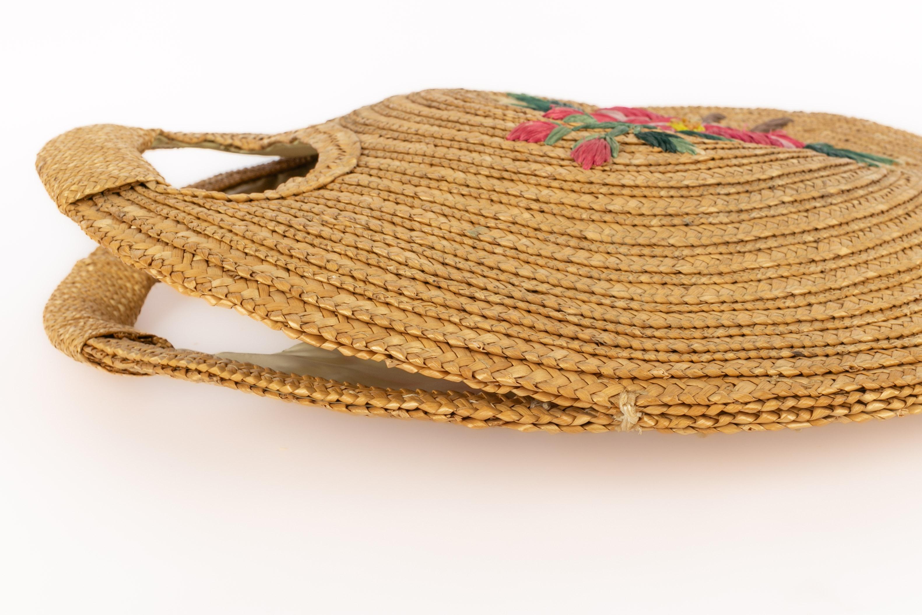 Straw round bag For Sale 1