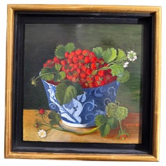'Fragole in una ciotola blu' di Annamaria Succi Edelstein (1935 -2024)