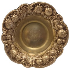 Strawberry by Mauser Sterling Silver Salt Dip Gold Washed