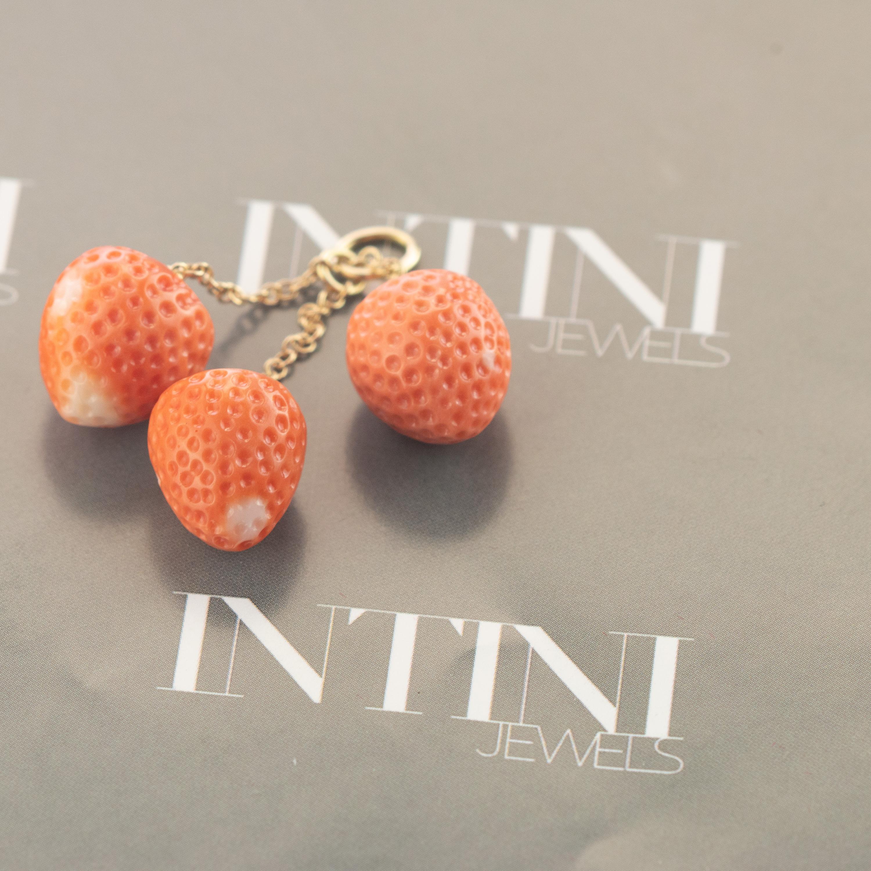 carved coral strawberry