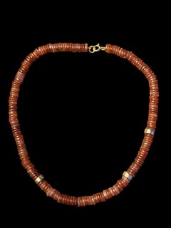 STRAWBERRY QUARTZ & 14k GOLD NECKLACE