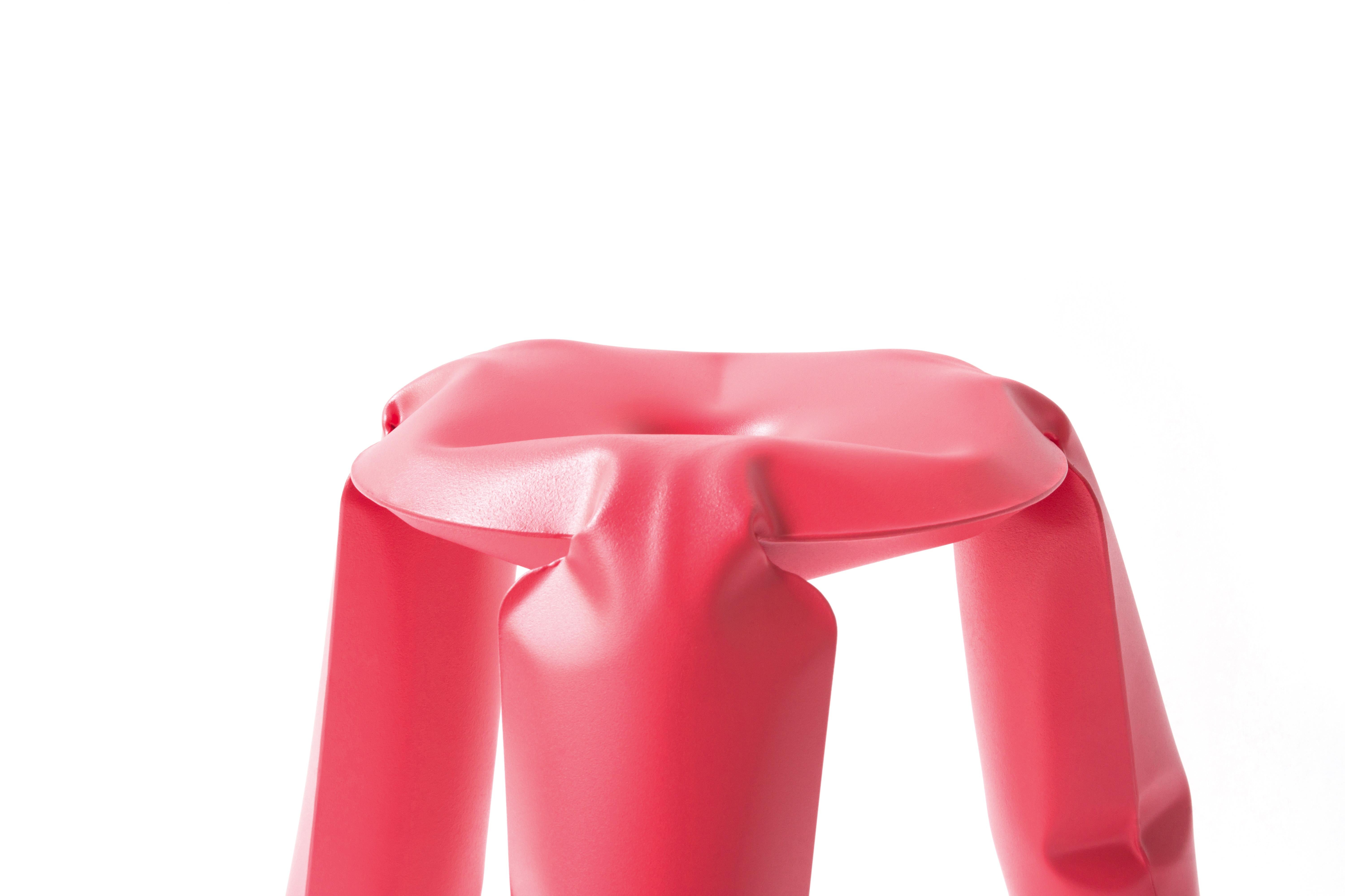 Organic Modern Strawberry Red Mini Plopp Stool by Zieta For Sale