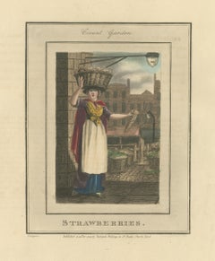 Strawberry Seller in Covent Garden, Cries of London, 1804