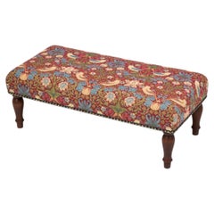 Strawberry Thief Red Upholstered Regular Stool