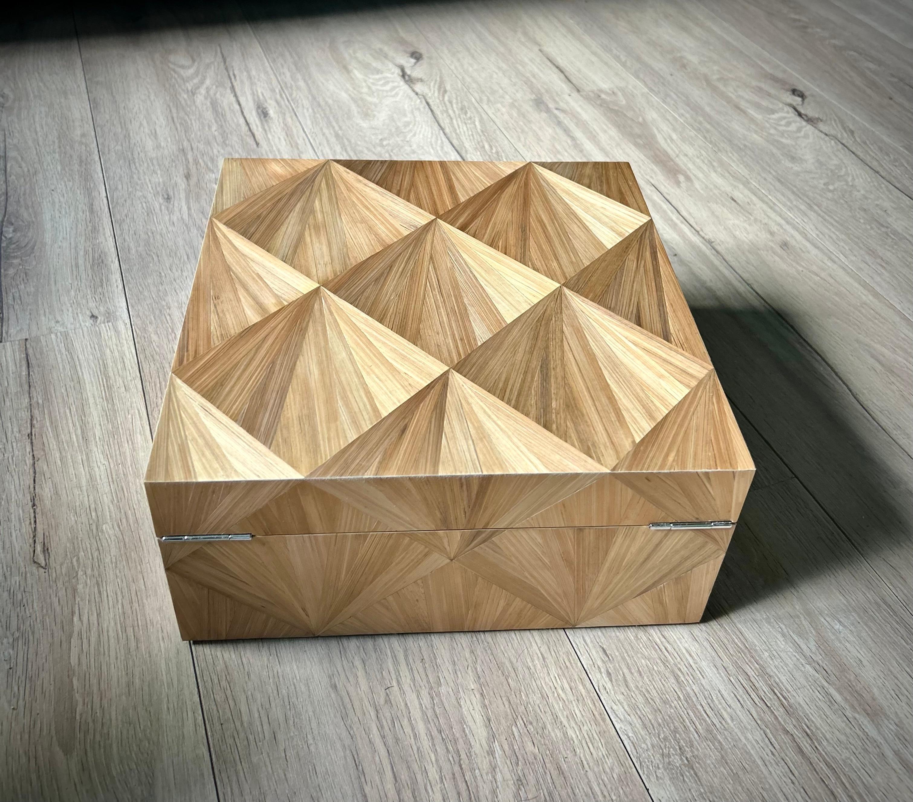 French StrawMarquetry Humidor For Sale