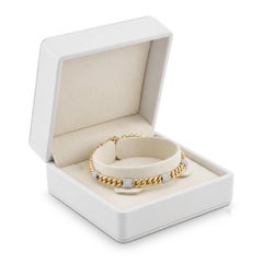 Stream Diamond 14K (oder 18k auf Anfrage) Gelbgold Kette Link Armband