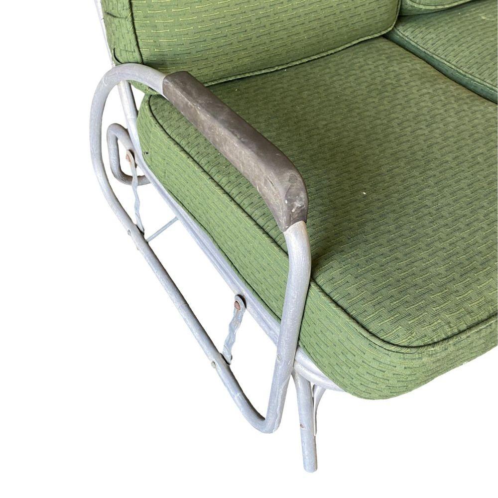 Streamline Art Deco Aluminum Patio/Outdoor Settee Slider/Rocking 1