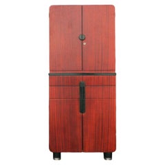 Mobile da bar in mogano in stile Art Déco “Streamline” di Donald Deskey per Hamilton