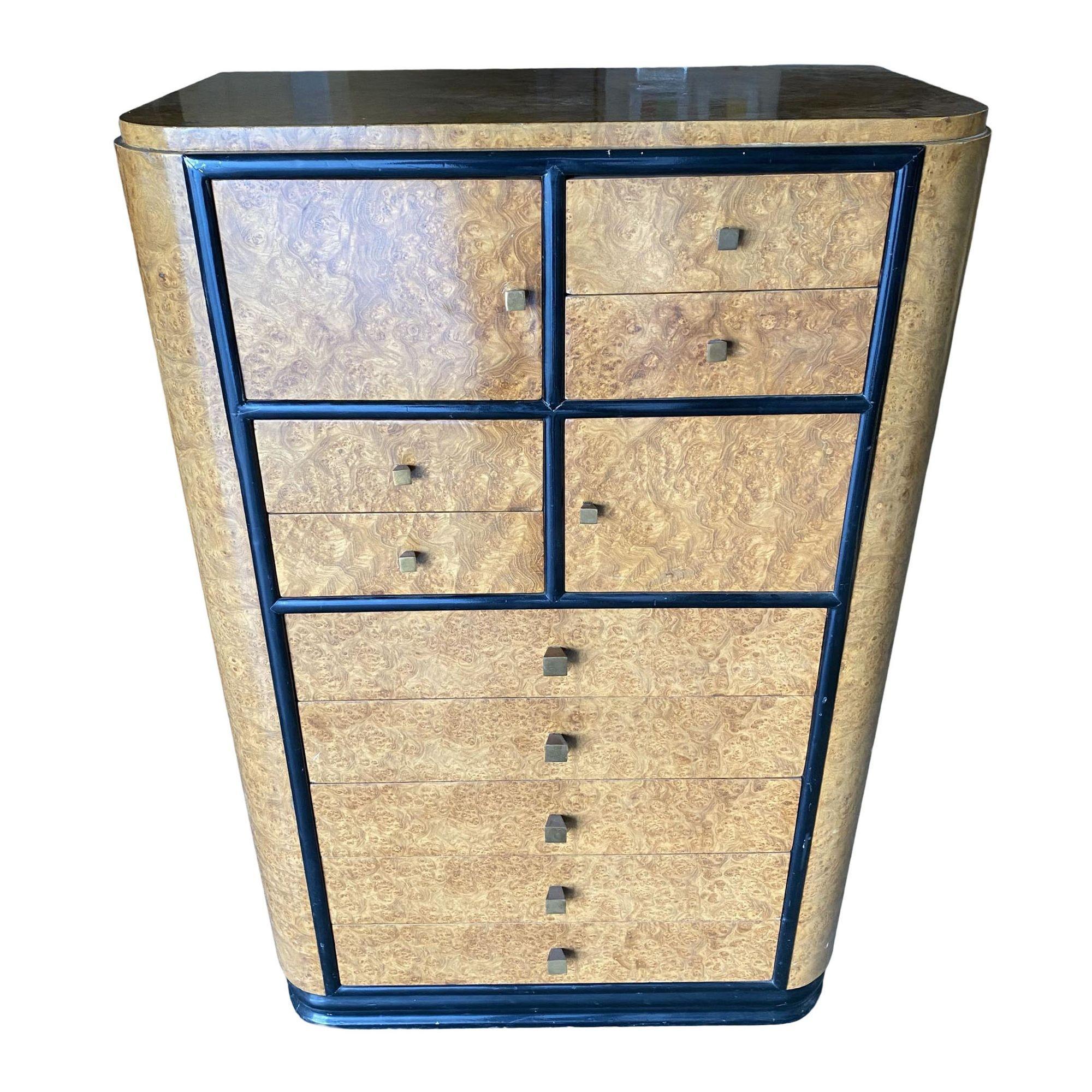 British Streamline Art Deco Dresser & Vanity Bedroom Set by Donald Deskey for Widdicombe For Sale