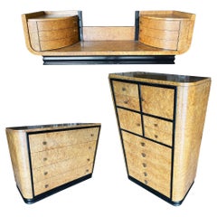 Streamline Art Deco Dresser & Vanity Bedroom Set by Donald Deskey for Widdicombe