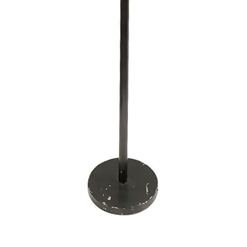 Streamline Art Deco Glass Rod Torchiere Floor Lamp w/ 3 Tier Spun Aluminum Shade For Sale 1