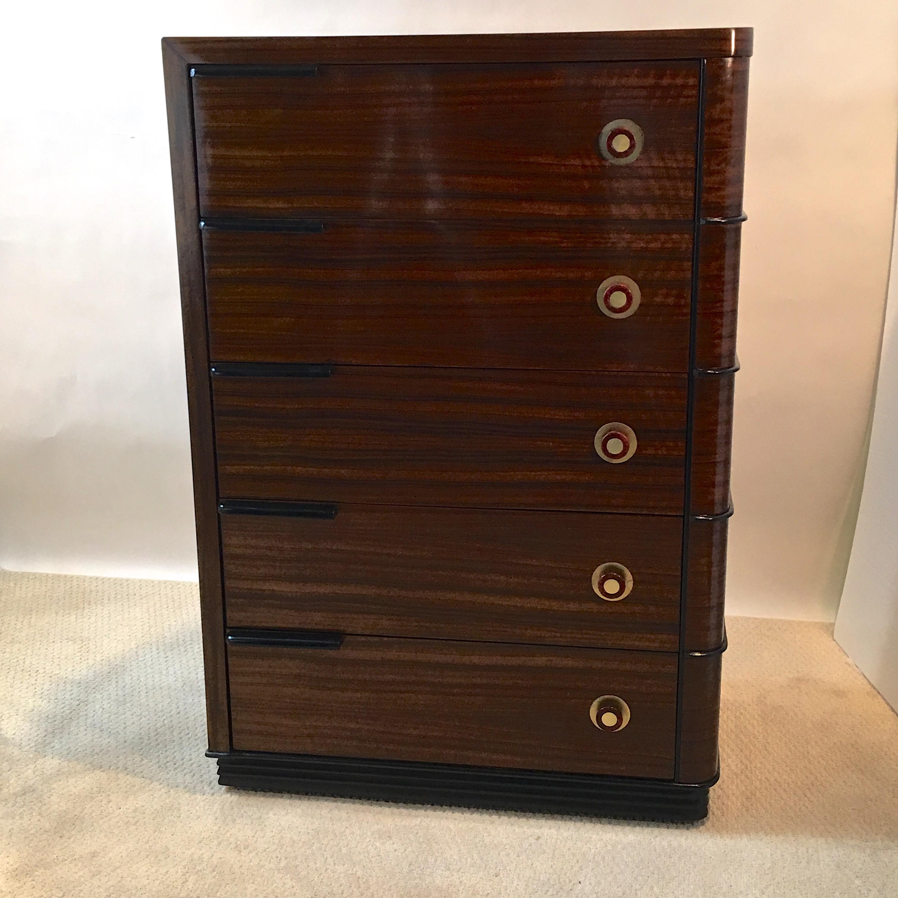 Streamline Art Deco Tall Chest of Drawers 1