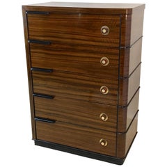 Streamline Art Deco Tall Chest of Drawers