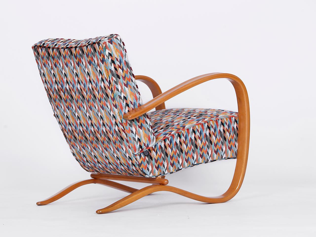 Art Deco Streamline Chair H-269 by Jindřich Halabala for Spojene UP Zavody, 1930s For Sale