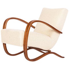 Streamline Boucle Chair H-269 by Jindrich Halabala for Spojene UP Zavody, 1930s