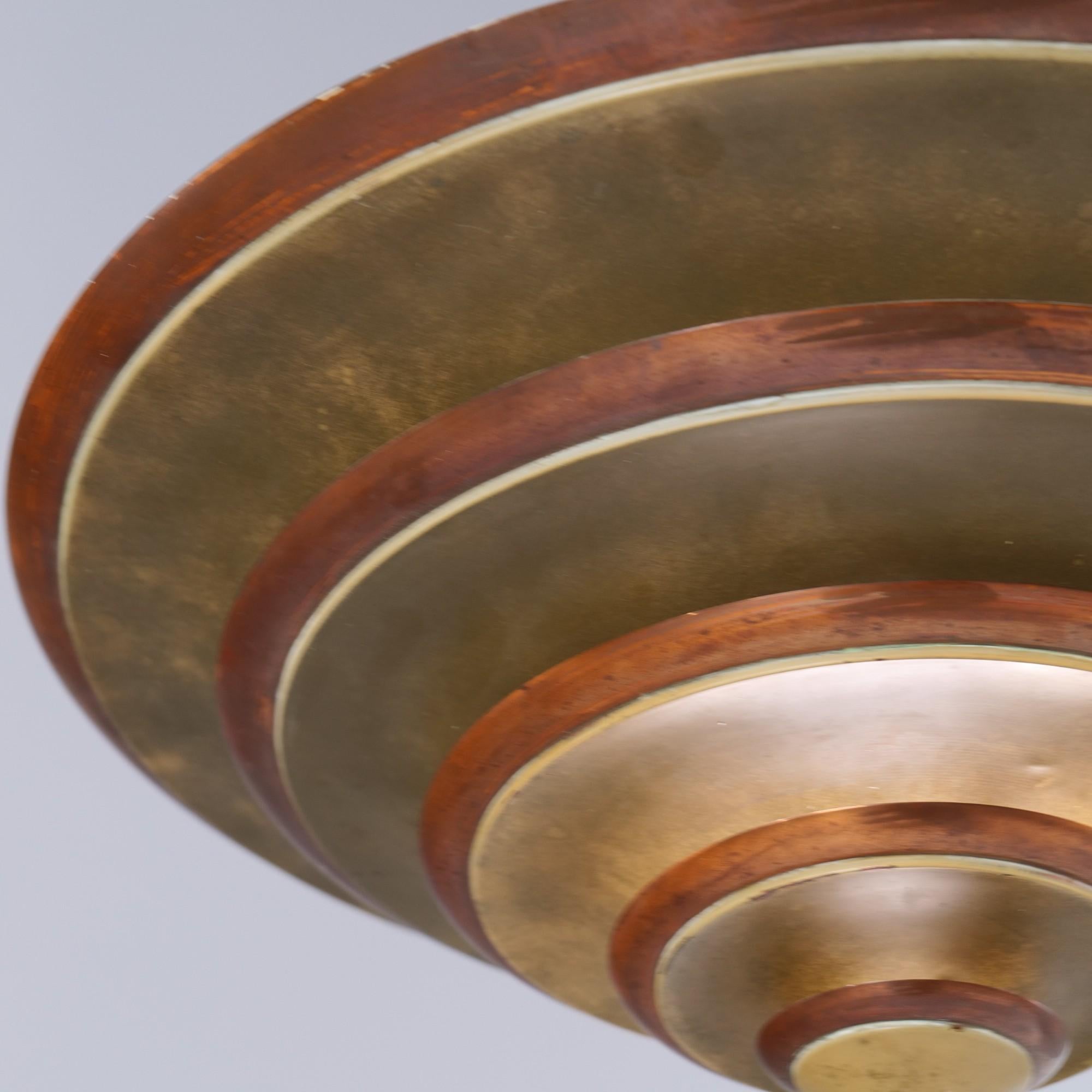 Streamline Georges Halais Art Deco Ceiling Lamp - 1930s In Good Condition In Saarbr�ücken, SL