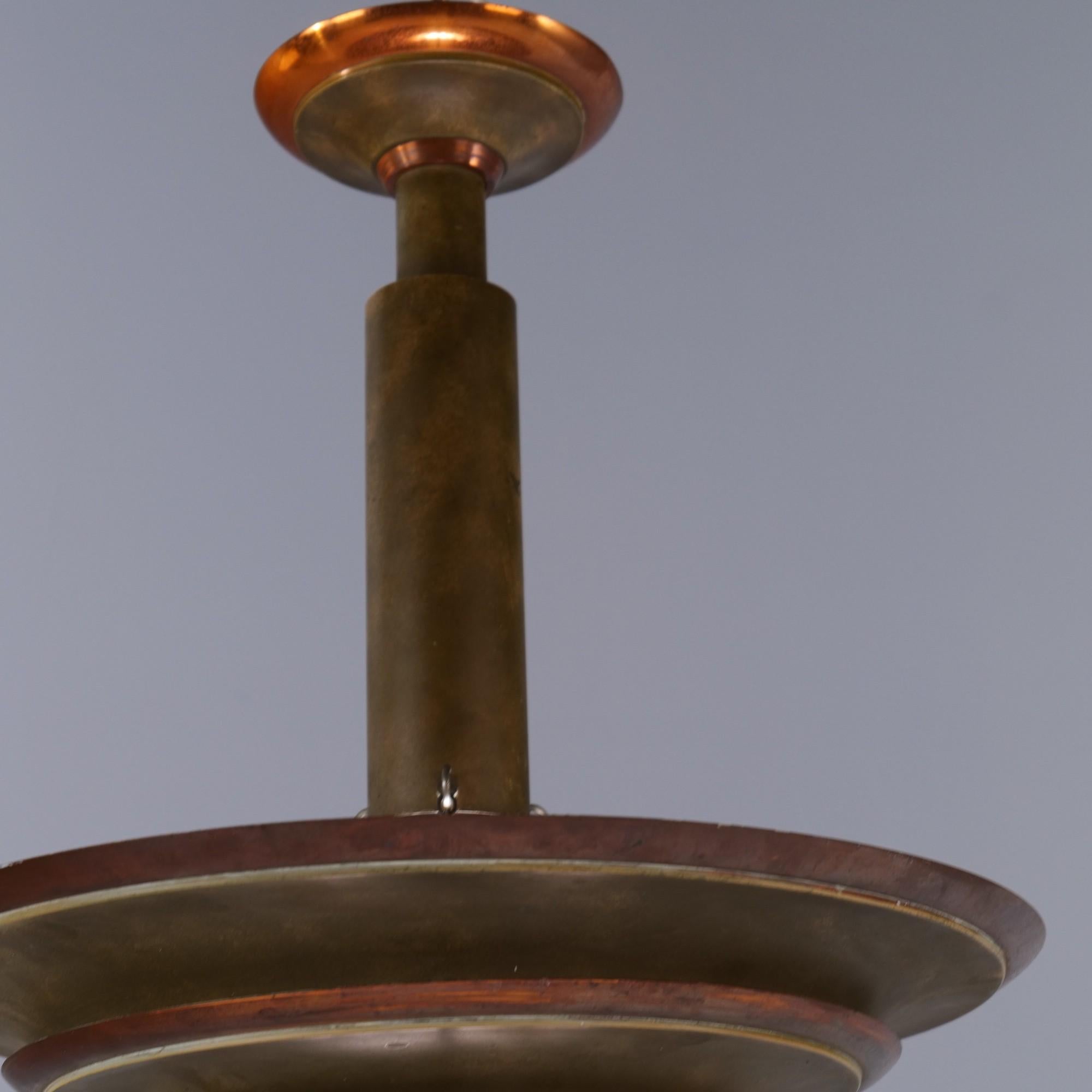 Streamline Halais Art Deco Ceiling Lamp 1930s For Sale at 1stDibs