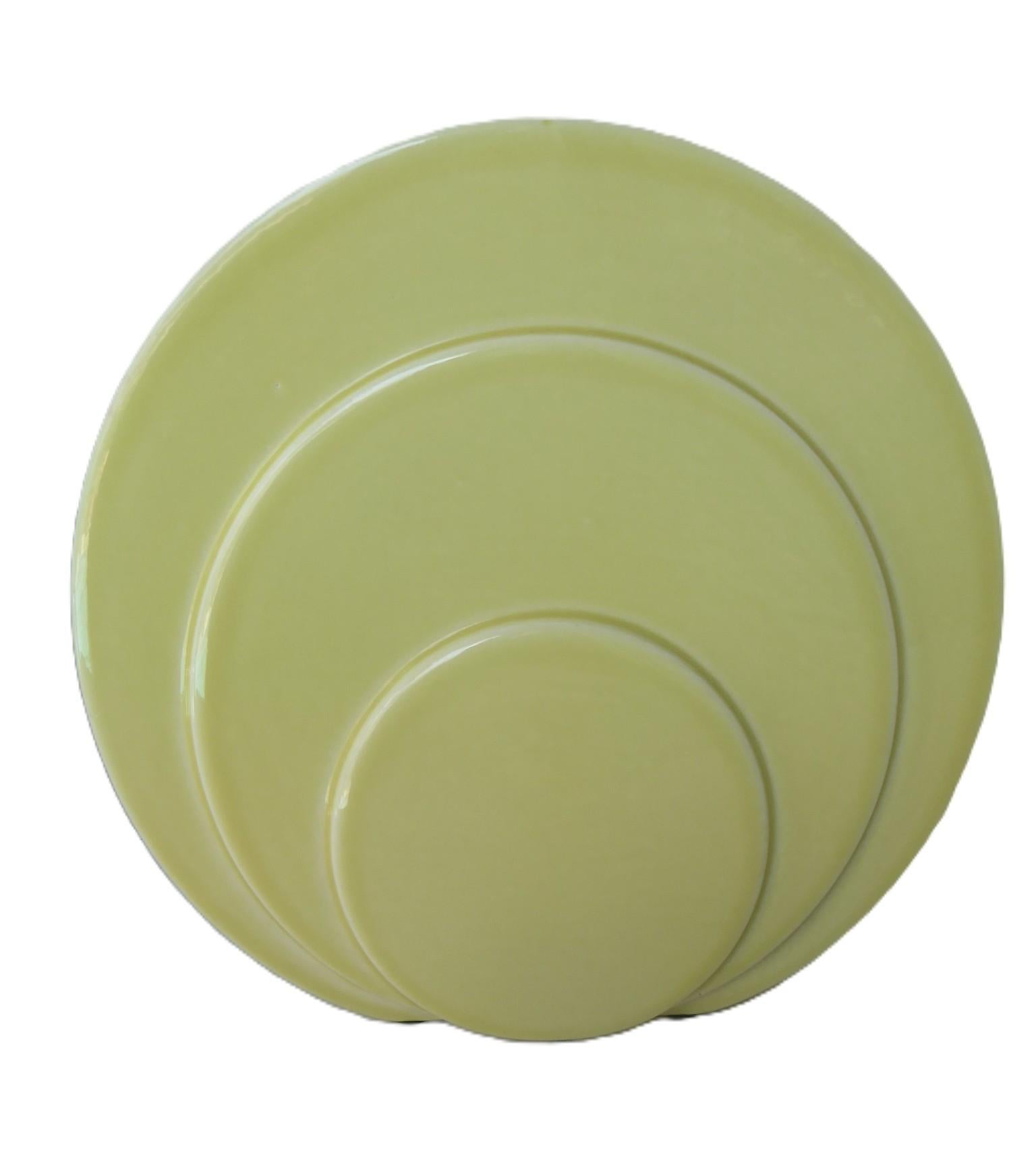 Streamline Modern TAC Circlet Disc Vase Trenton Potteries by G McStay Jackson US en vente 4