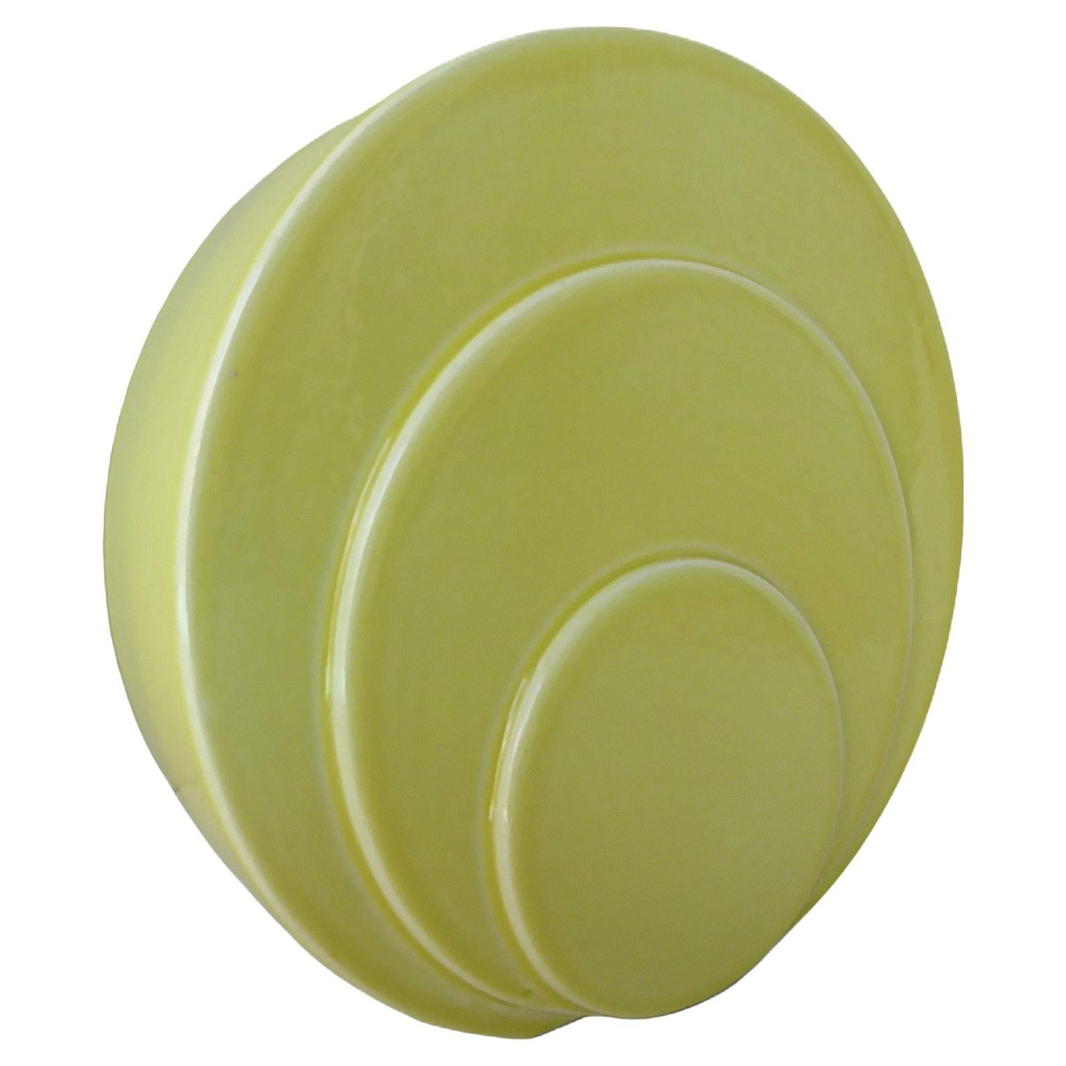 Streamline Modern TAC Circlet Disc Vase Trenton Potteries by G McStay Jackson US en vente