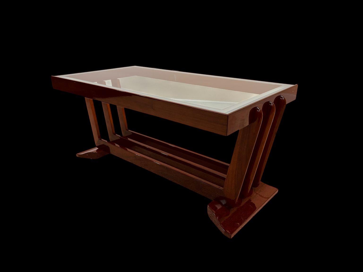 Américain Table basse Art déco Streamline Moderne américaine vers 1930 en vente