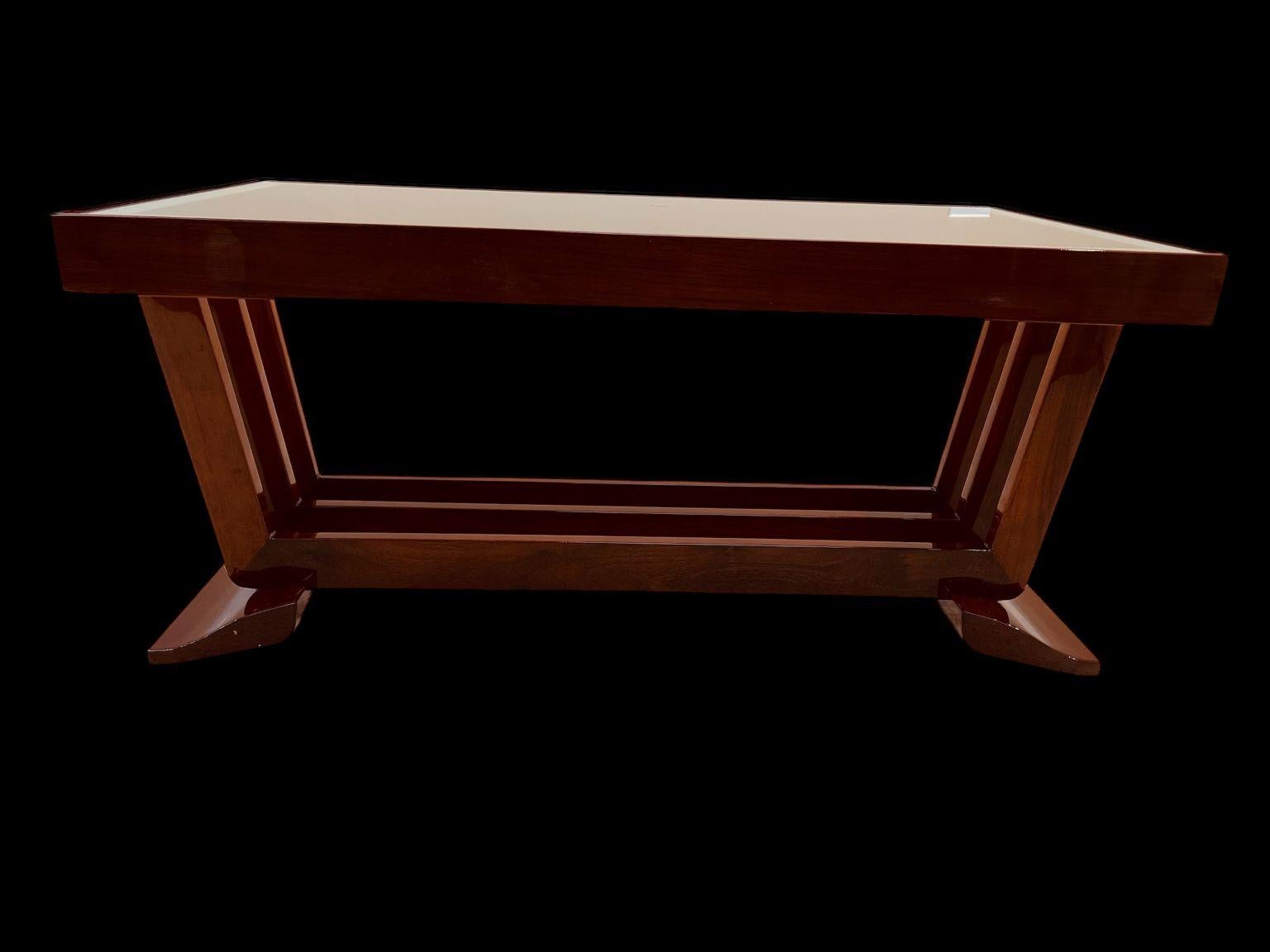 Table basse Art déco Streamline Moderne américaine vers 1930 Excellent état - En vente à Bernville, PA