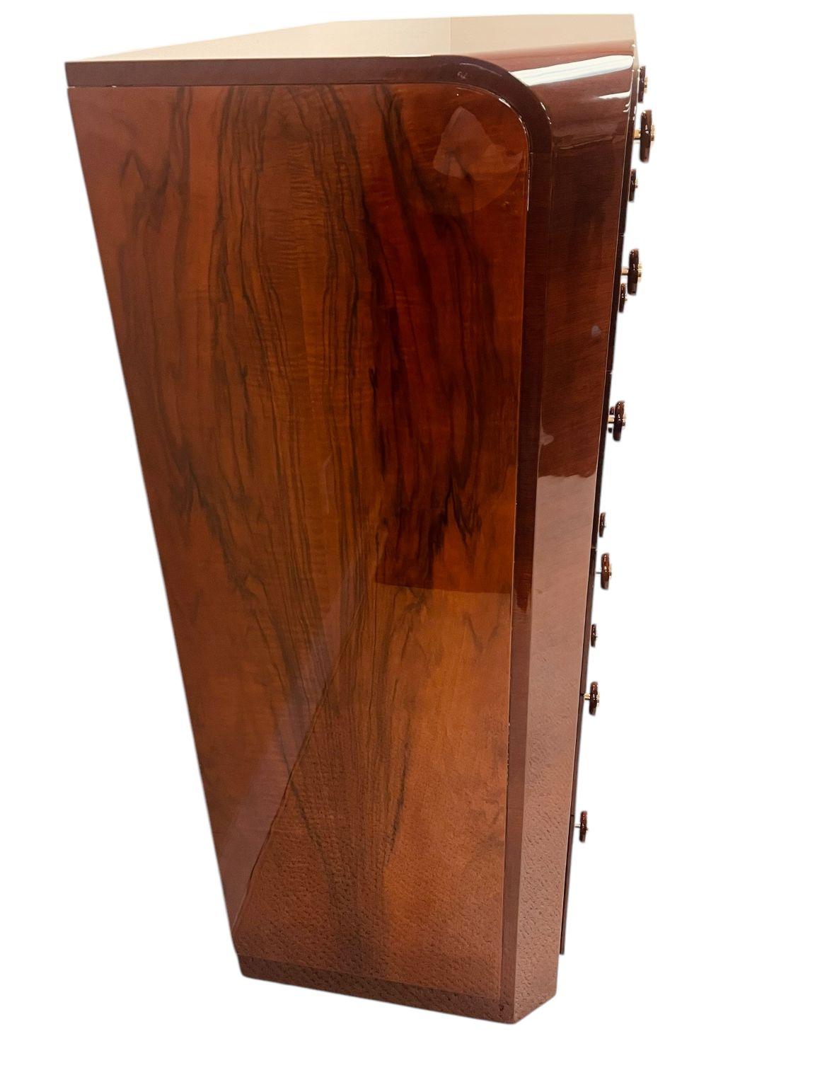 Cassettone Streamline Moderne Art Deco in palissandro e noce  Americano anni '30 in vendita 9
