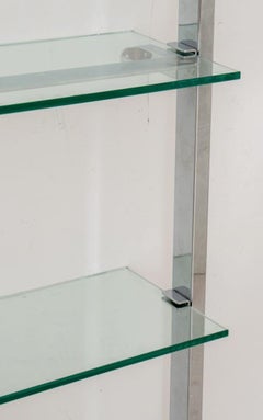 Streamline Moderne Chrome Wall Mounted Etagere