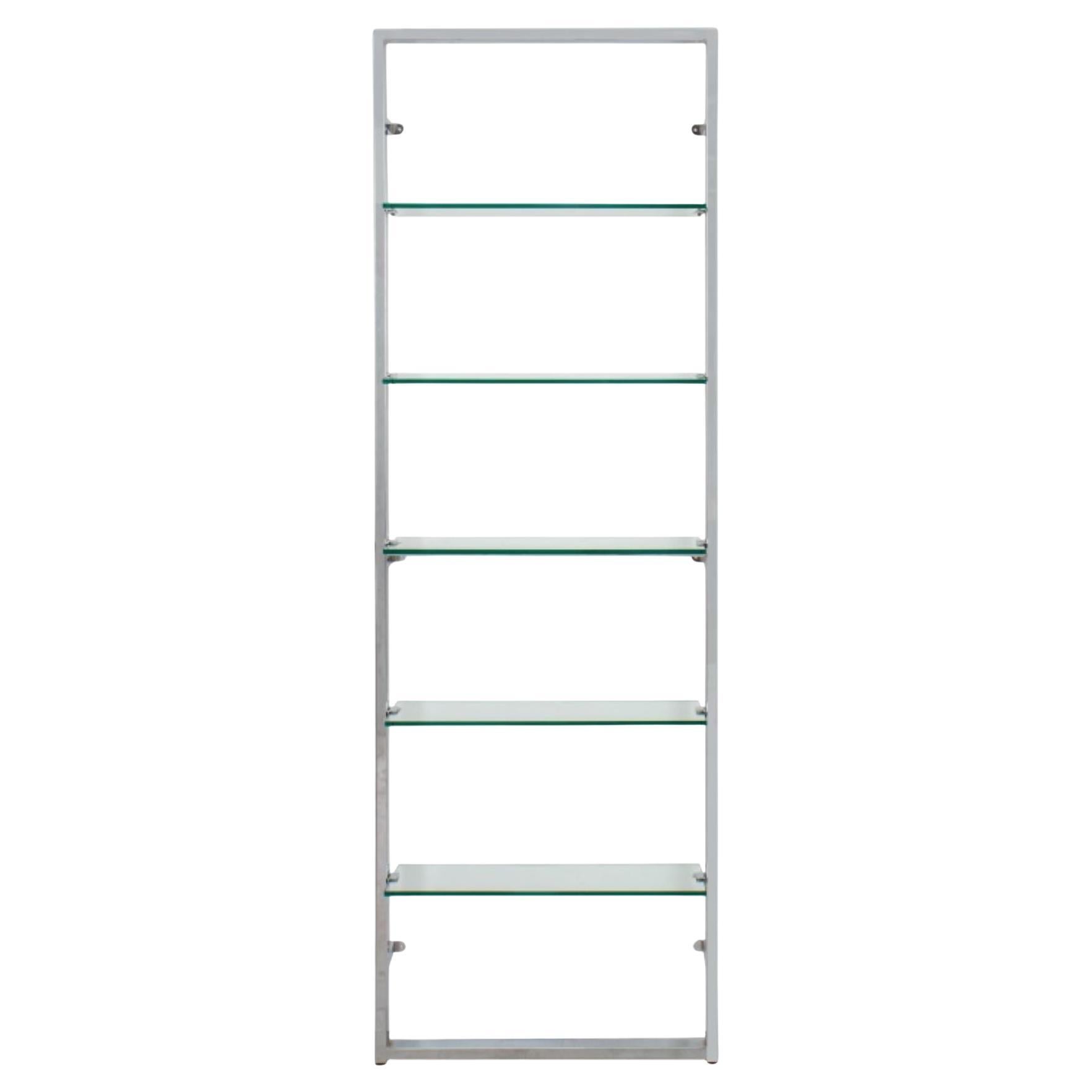 Streamline Moderne Chrome Wall Mounted Etagere For Sale