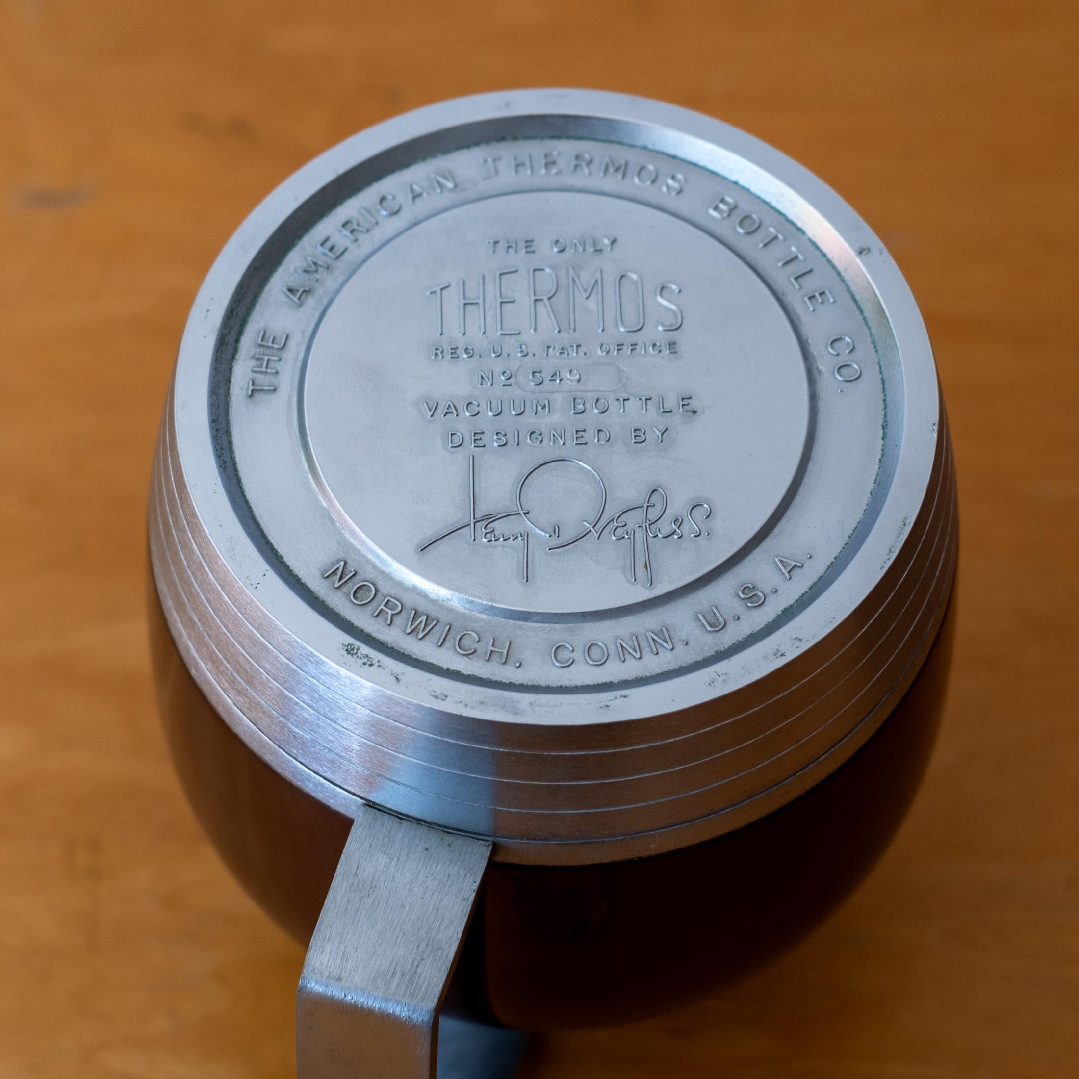 Streamline Moderne Machined Aluminum Thermos No 539 by Henry Dreyfuss For Sale 2