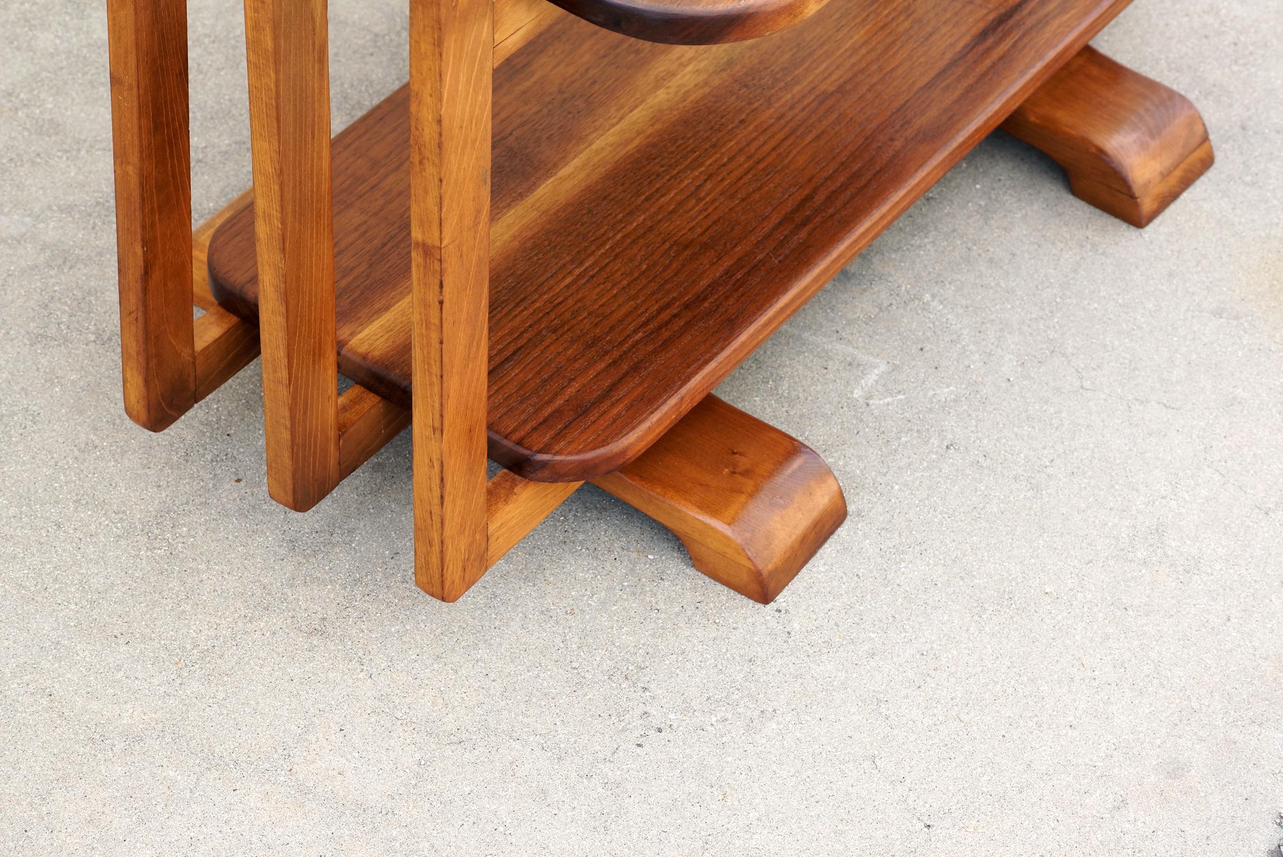 Art Deco Streamline Moderne Oak Side Table in the Style of Gilbert Rohde